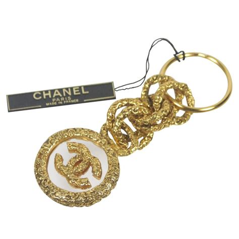 chanel key rings for sale|Chanel interlocking ring.